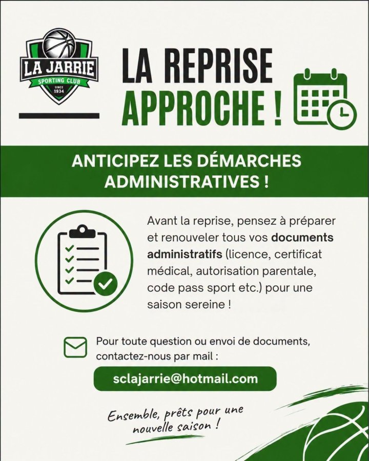 LA REPRISE APPROCHE !